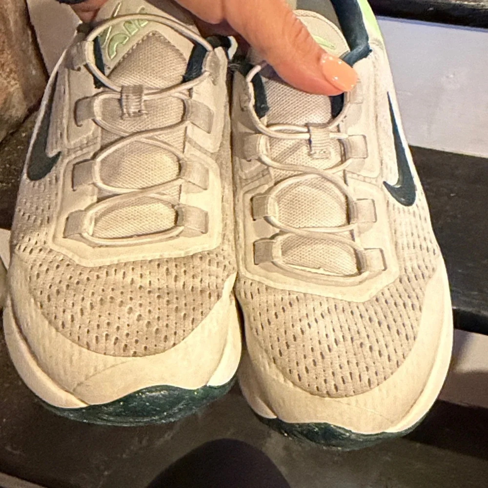 Nike White and Lime Athletic Sneakers